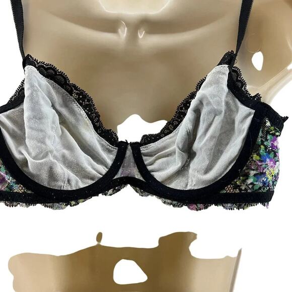 Victoria's Secret Dream Angels Colorful Lace Unlined Demi Bra 34C - Picture 3 of 7